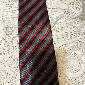 Classic Striped Red and Black Tie